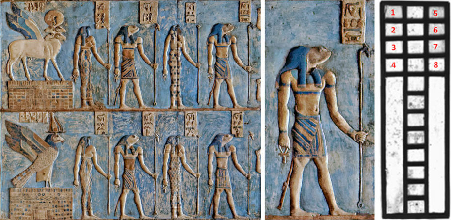Dendera Temple Astronomical Relief Ogdoad 8 Primordial Deities Egyptian Ancient Religion